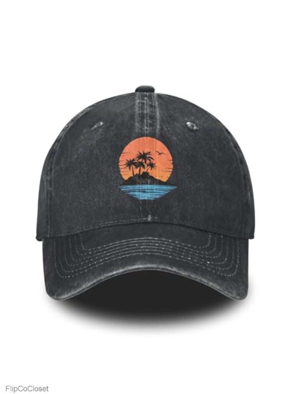 Washed Distressed Denim Trucker Hat Adjustable Baseball Cap for Women Men